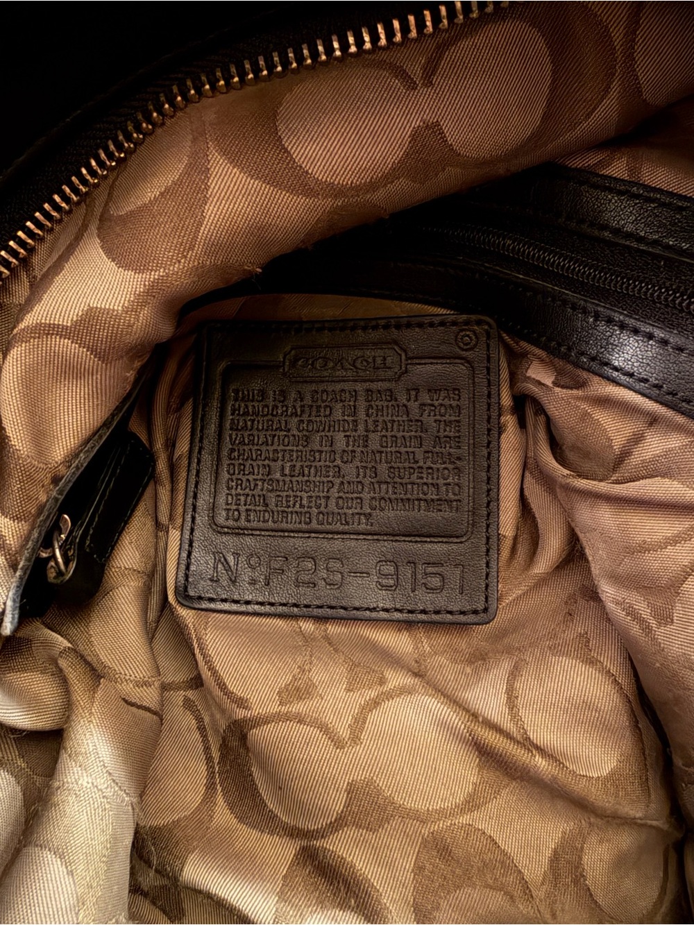 Vintage coach black leather hobo bag - Picture 8 of 11